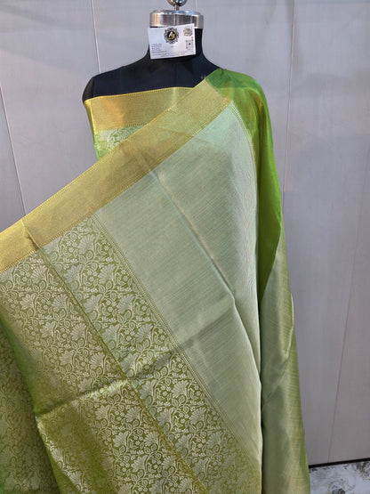 Sea green tanchoi saree
